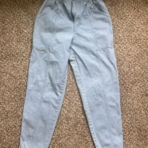 Cherokee Jeans Vintage 80s Ultra High Waist Rainbow Stripe Mom Jeans Size 10